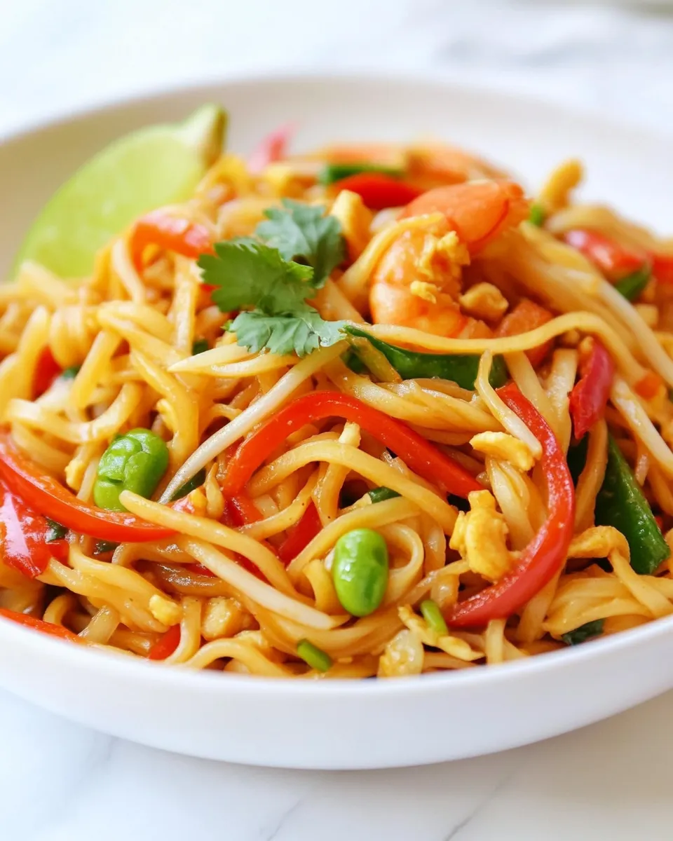 Healthy 20 Minute Pad Thai. recipe image