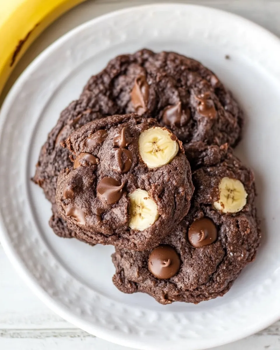 Easy 3-Ingredient Chocolate Banana Cookies (Vegan) photo