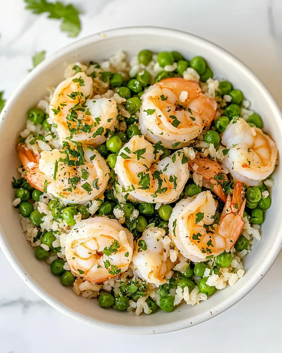 Delicious 30-Minute Shrimp, Peas and Rice image