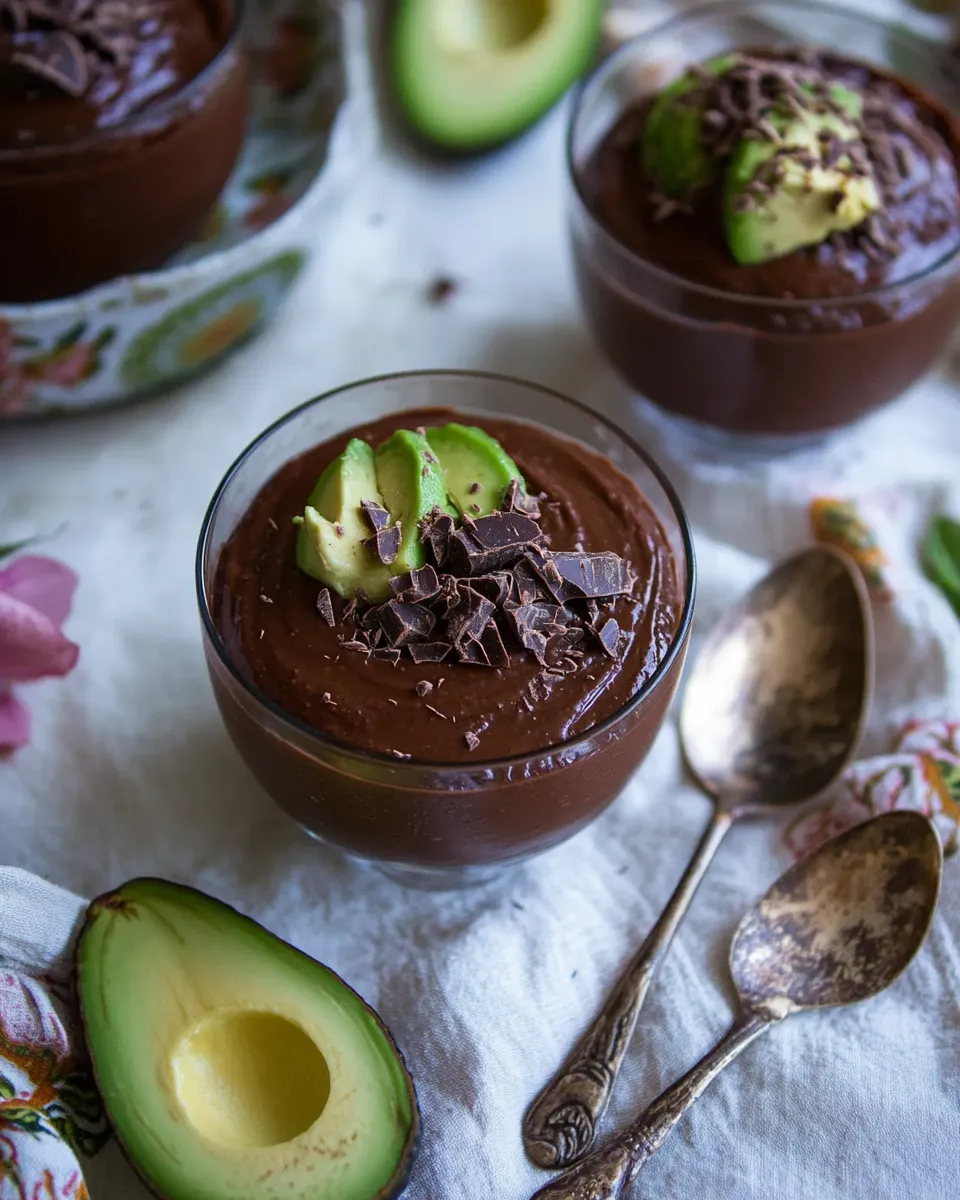 Quick 4-Ingredient Avocado Chocolate Mousse shot