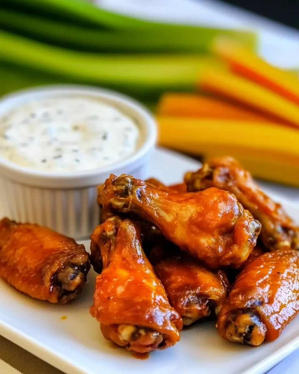 Easy Air Fryer Buffalo Wings (Extra Easy) food shot