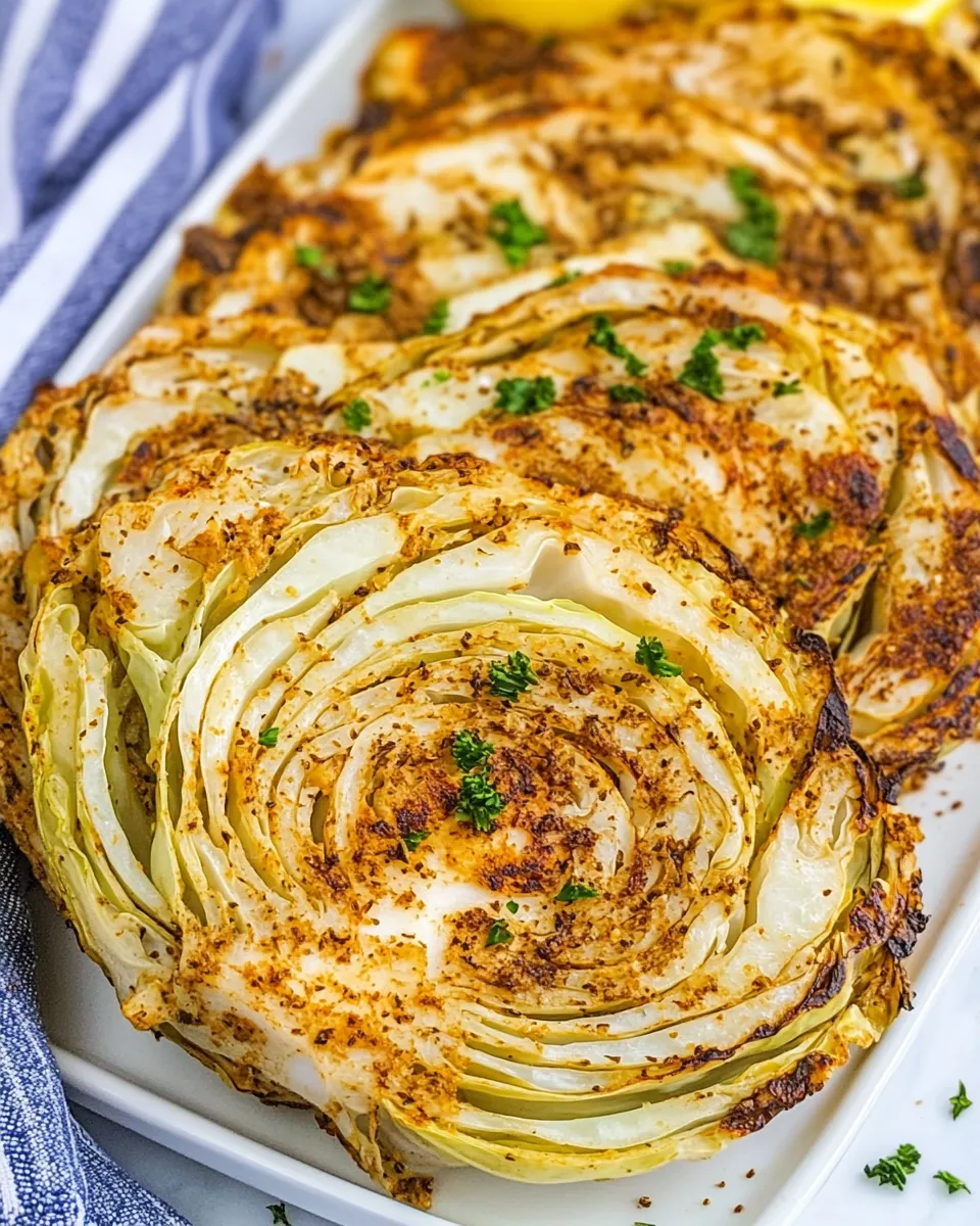 Healthy Air Fryer Cabbage Steaks recipe photo