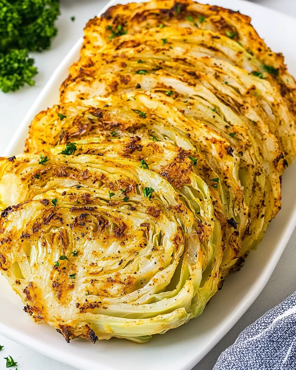 Quick Air Fryer Cabbage Steaks dish photo