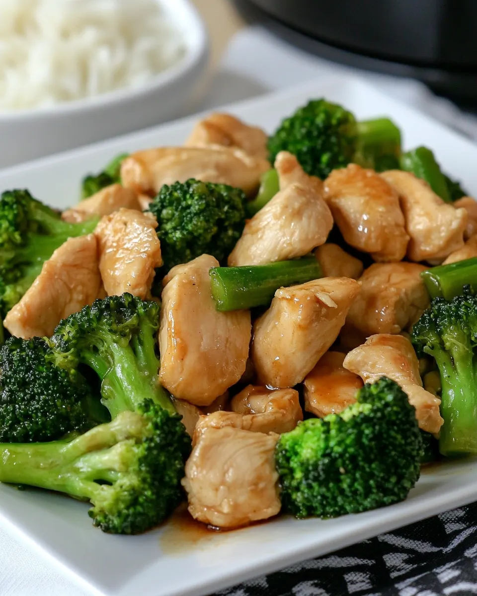 Quick Air Fryer Chicken and Broccoli dish photo