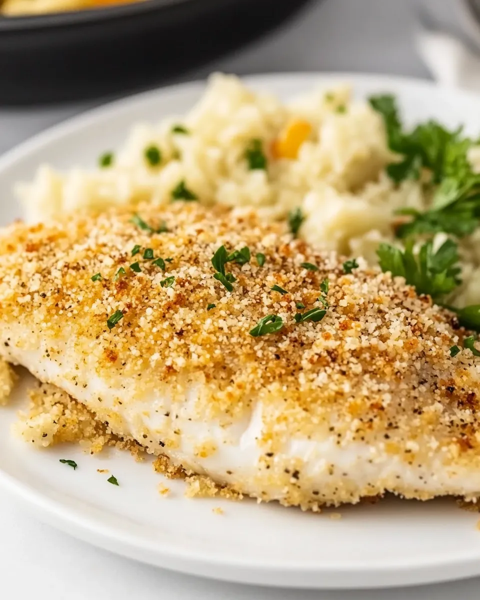 Quick Air Fryer Parmesan Crusted Tilapia shot