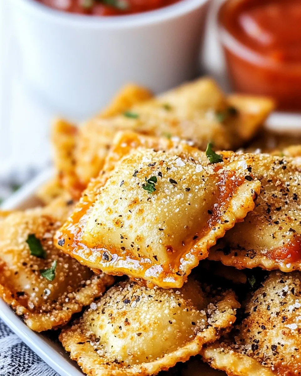 Delicious Air Fryer Ravioli shot