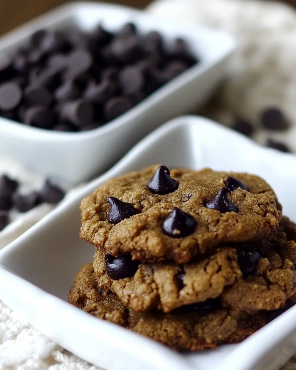 Homemade Almond Butter Dark Chocolate Chip Cookies photo