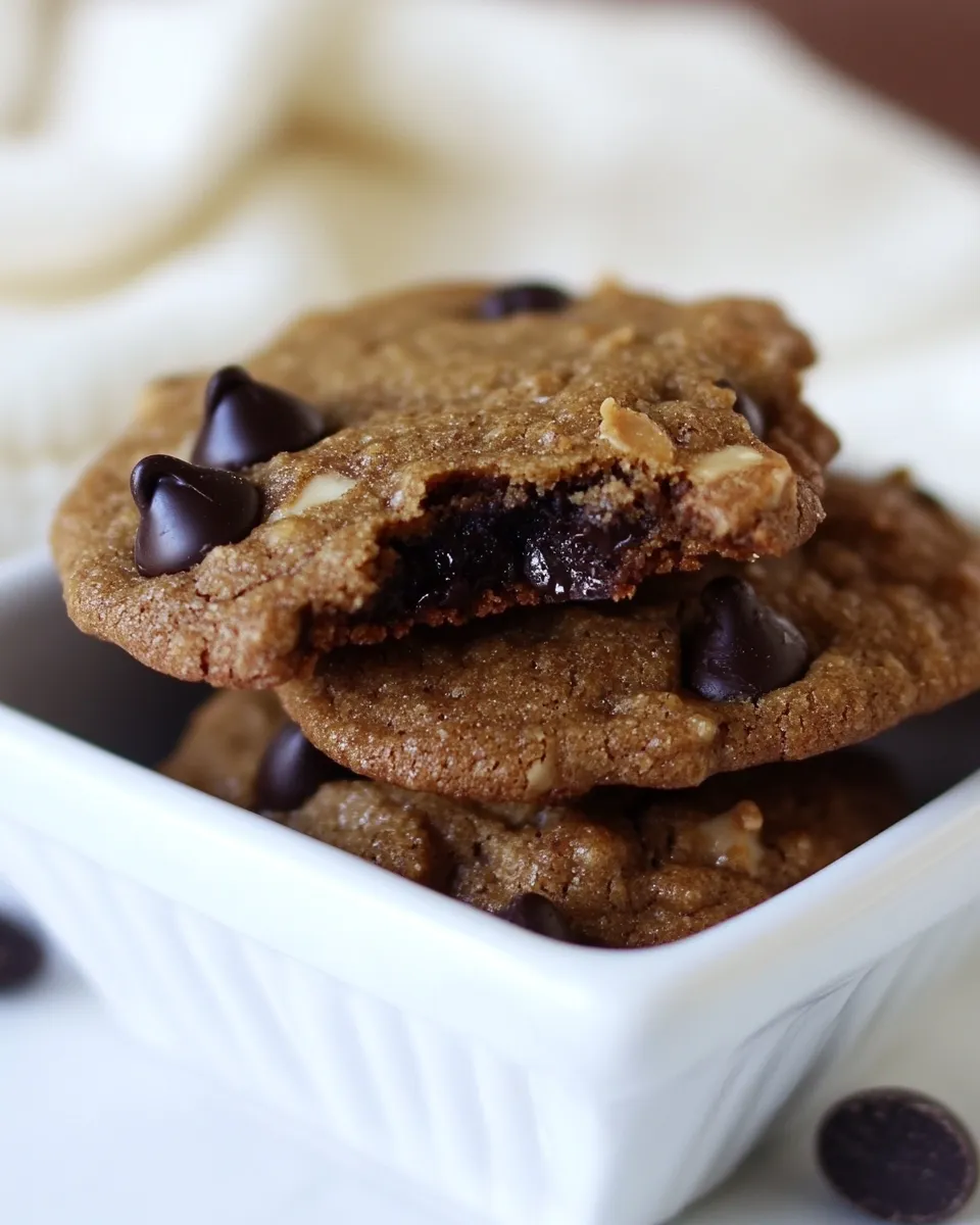 Delicious Almond Butter Dark Chocolate Chip Cookies image