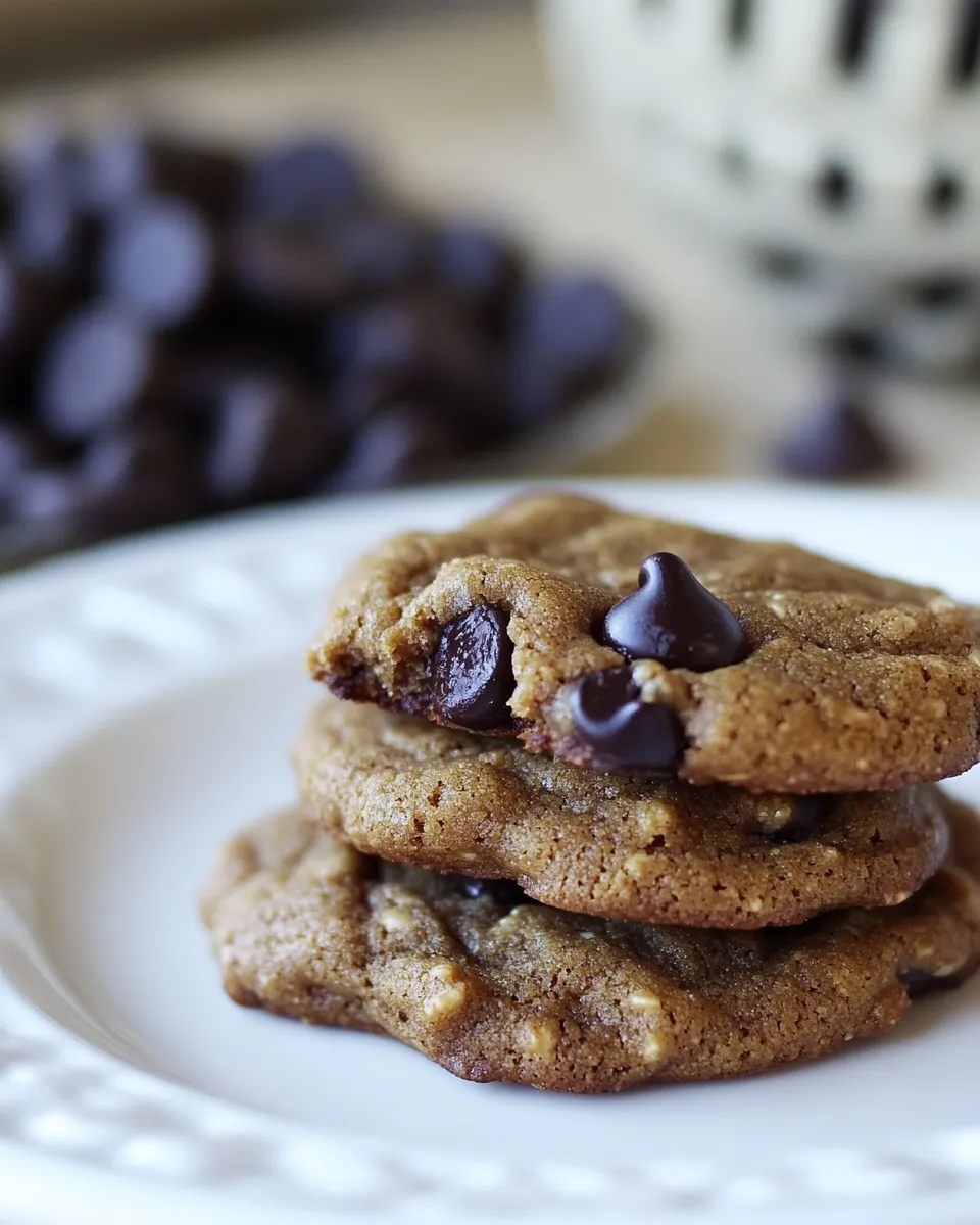 Easy Almond Butter Dark Chocolate Chip Cookies recipe photo
