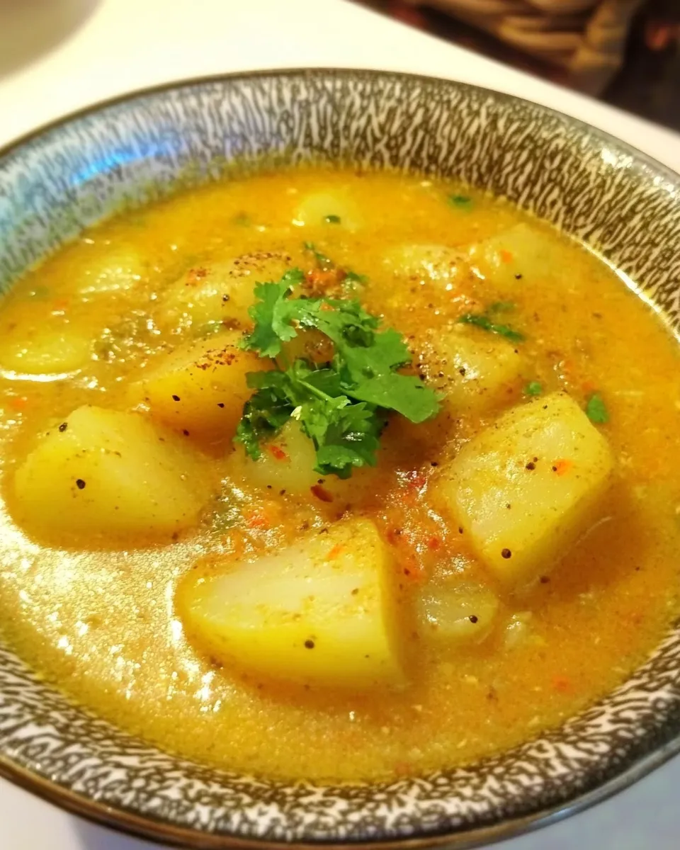 Delicious Aloo Ki Tarkari (Pakistani Potato Curry) shot