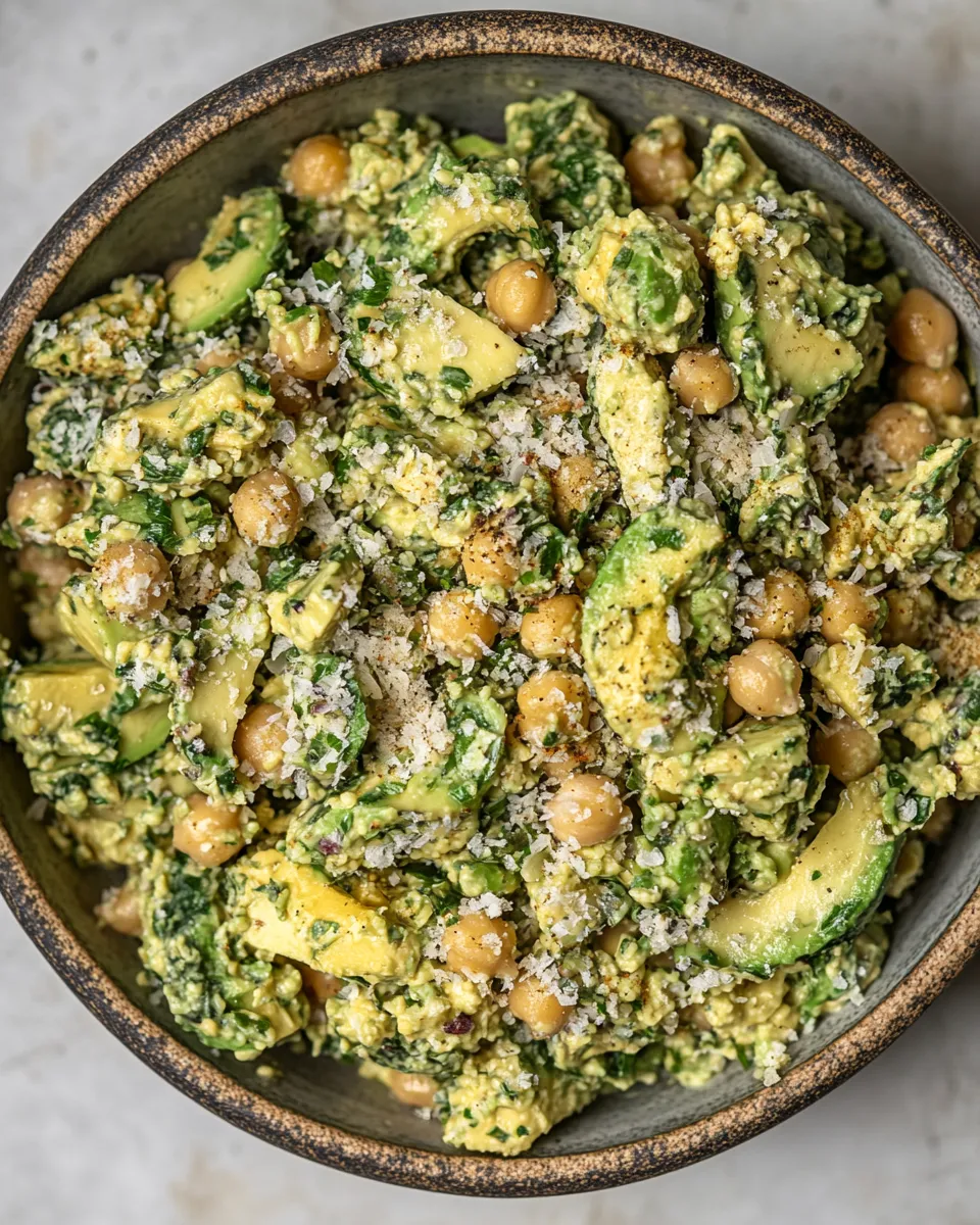 Delicious Avocado Chickpea Salad shot