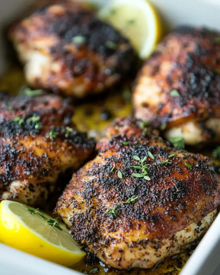 Homemade Baked Blackened Chicken Thighs photo