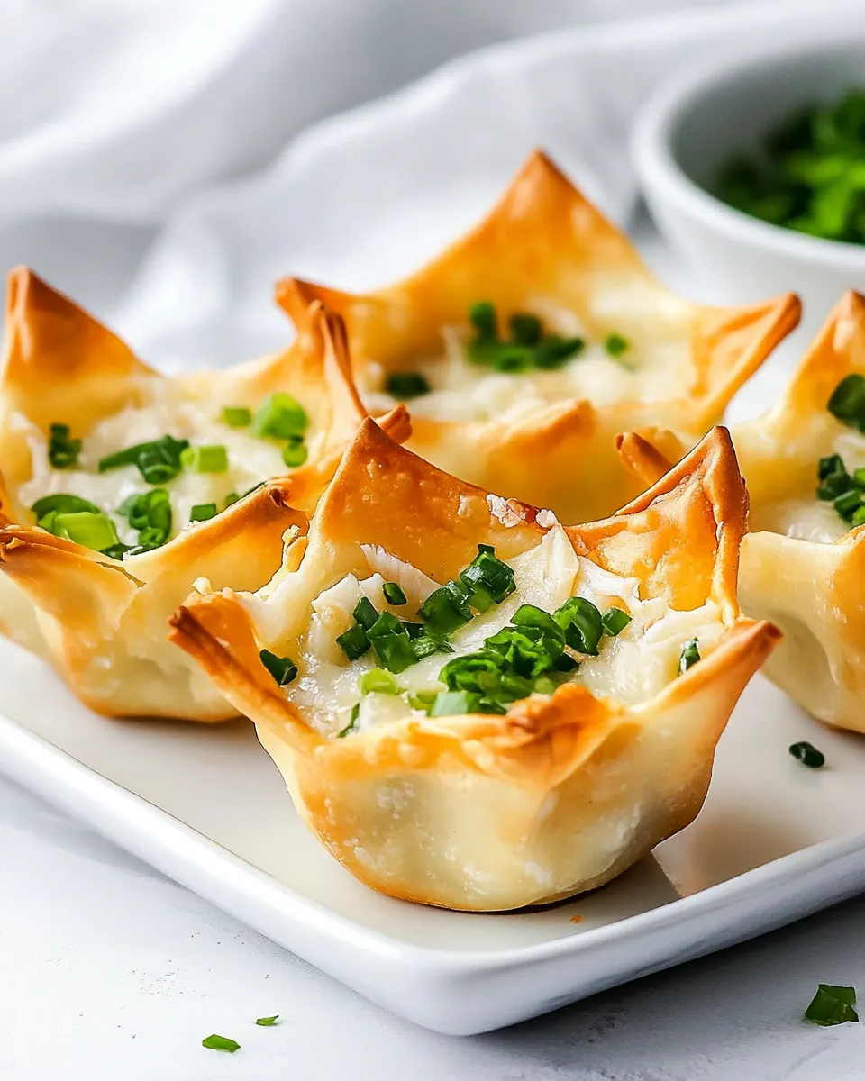Delicious Baked Crab Rangoon Cups shot