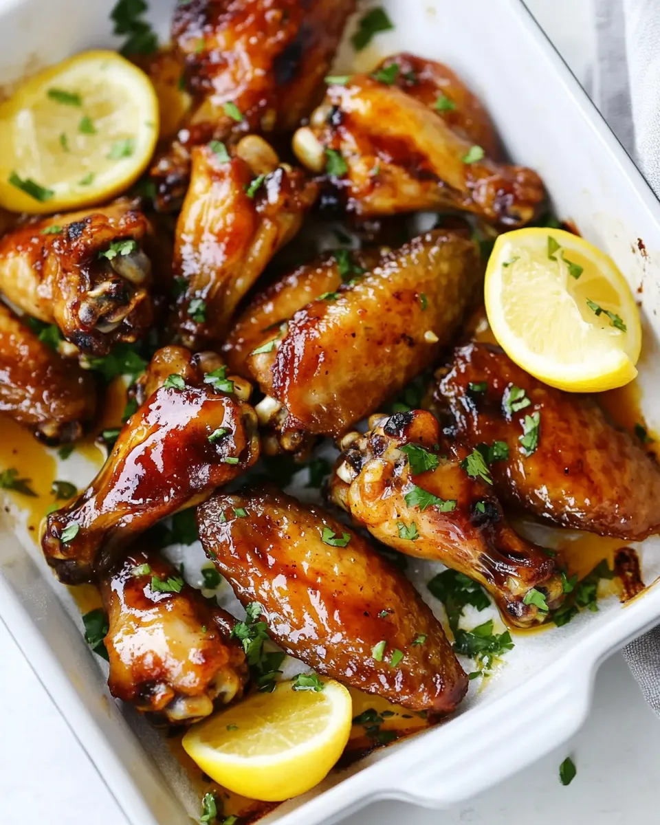 Homemade Baked Garlic Lemon Wings photo
