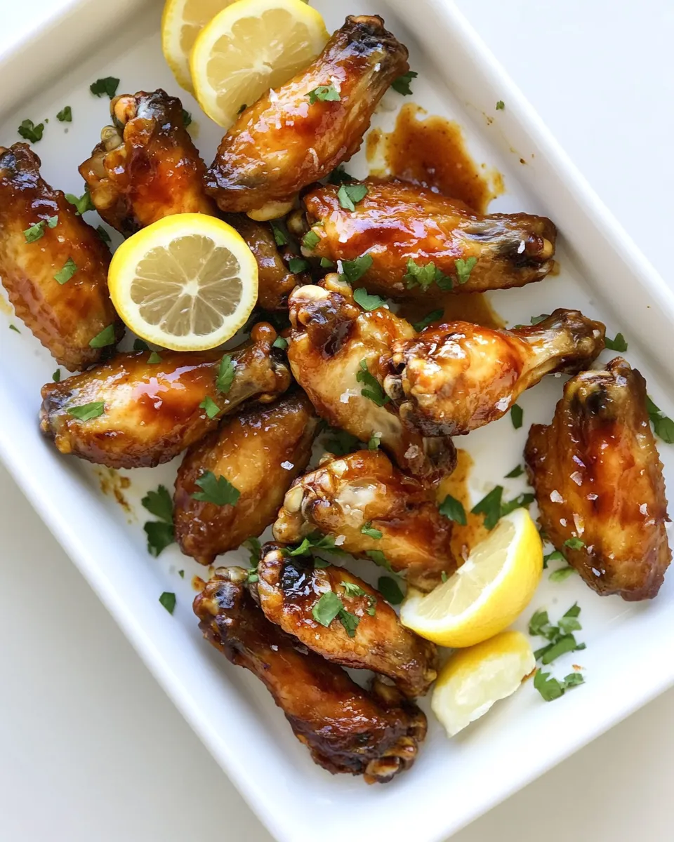 Classic Baked Garlic Lemon Wings image