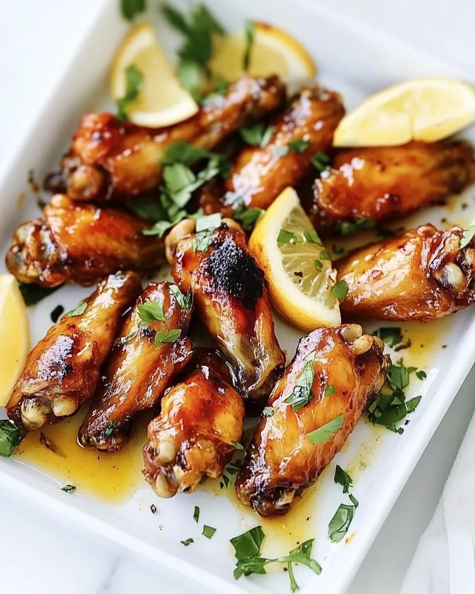 Easy Baked Garlic Lemon Wings recipe photo