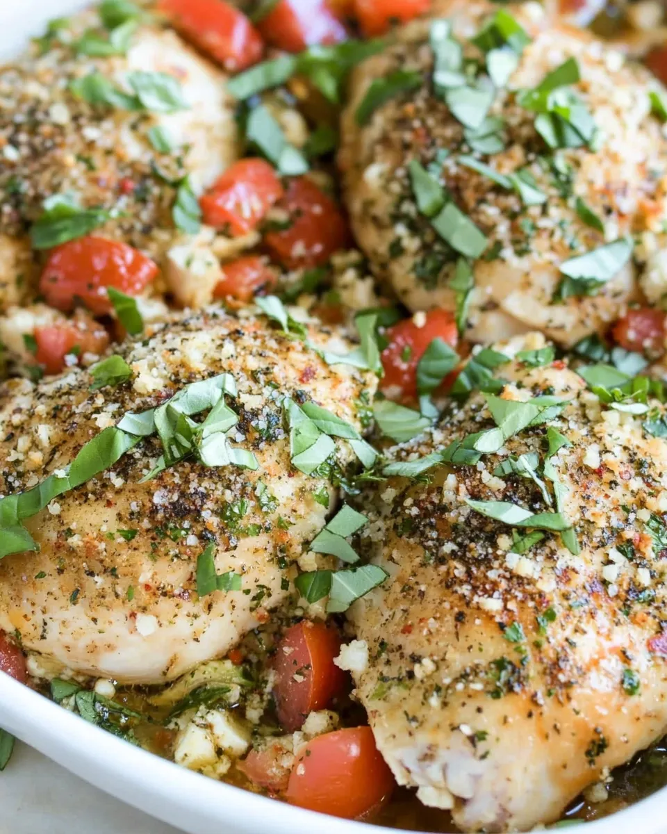 Savory Baked Italian Chicken dish photo