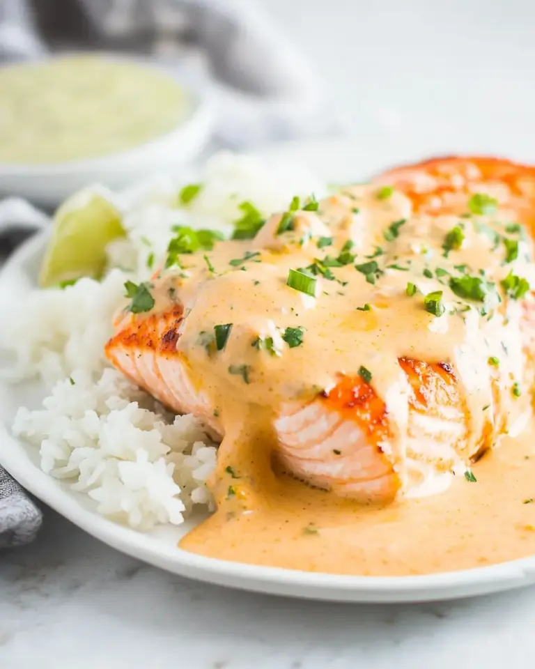 Homemade Baked Salmon with Creamy Coconut Ginger Sauce photo