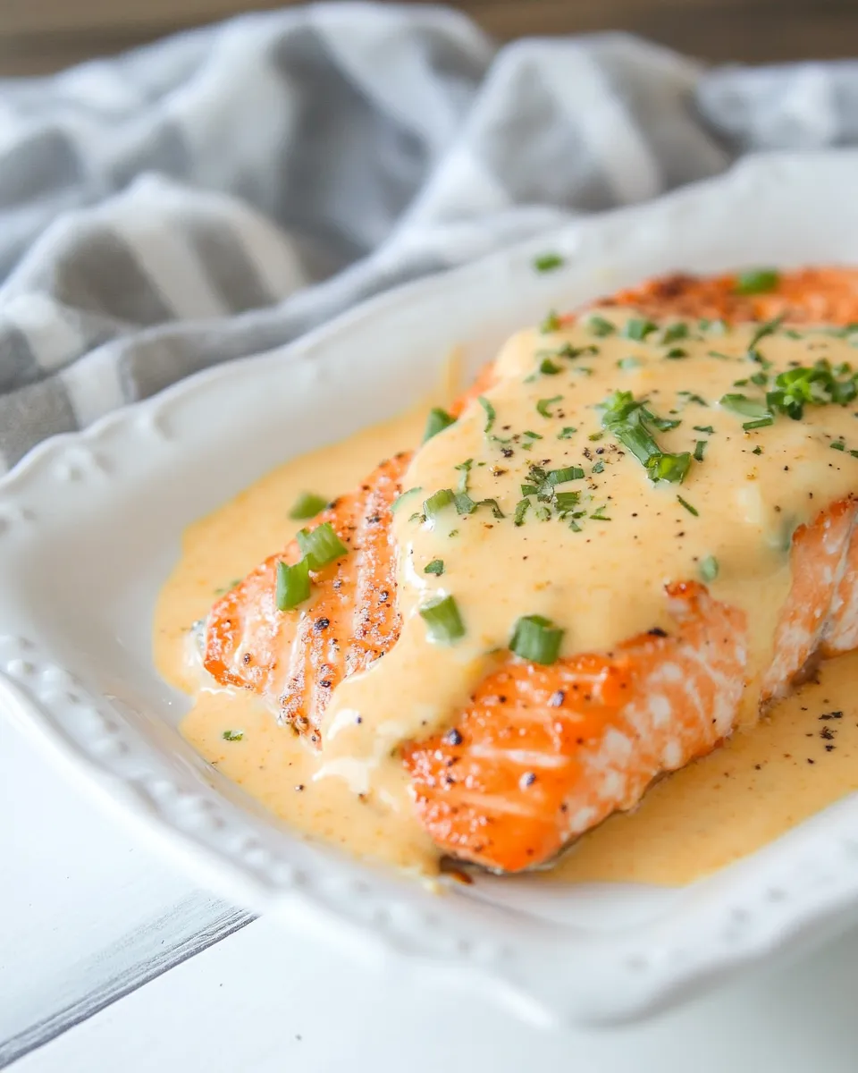 Easy Baked Salmon with Creamy Coconut Ginger Sauce recipe photo