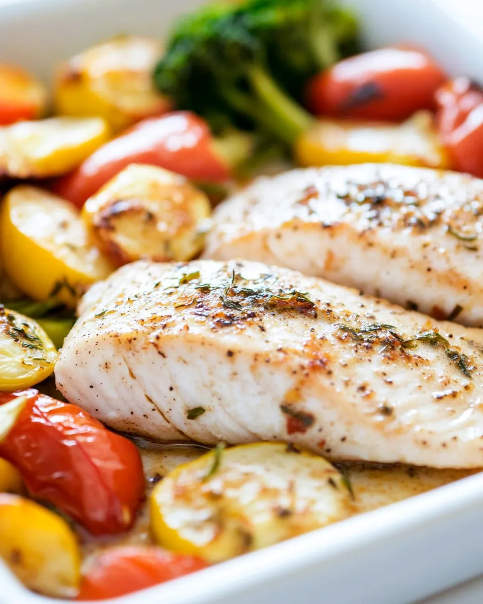 Easy Baked Tilapia and Roasted Veggies photo