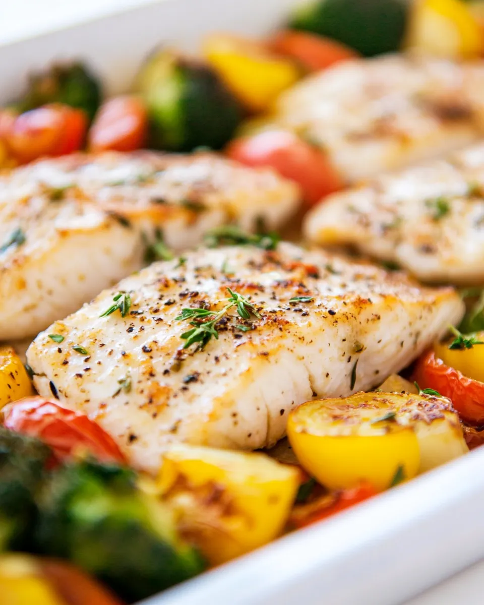 Simple Baked Tilapia and Roasted Veggies shot