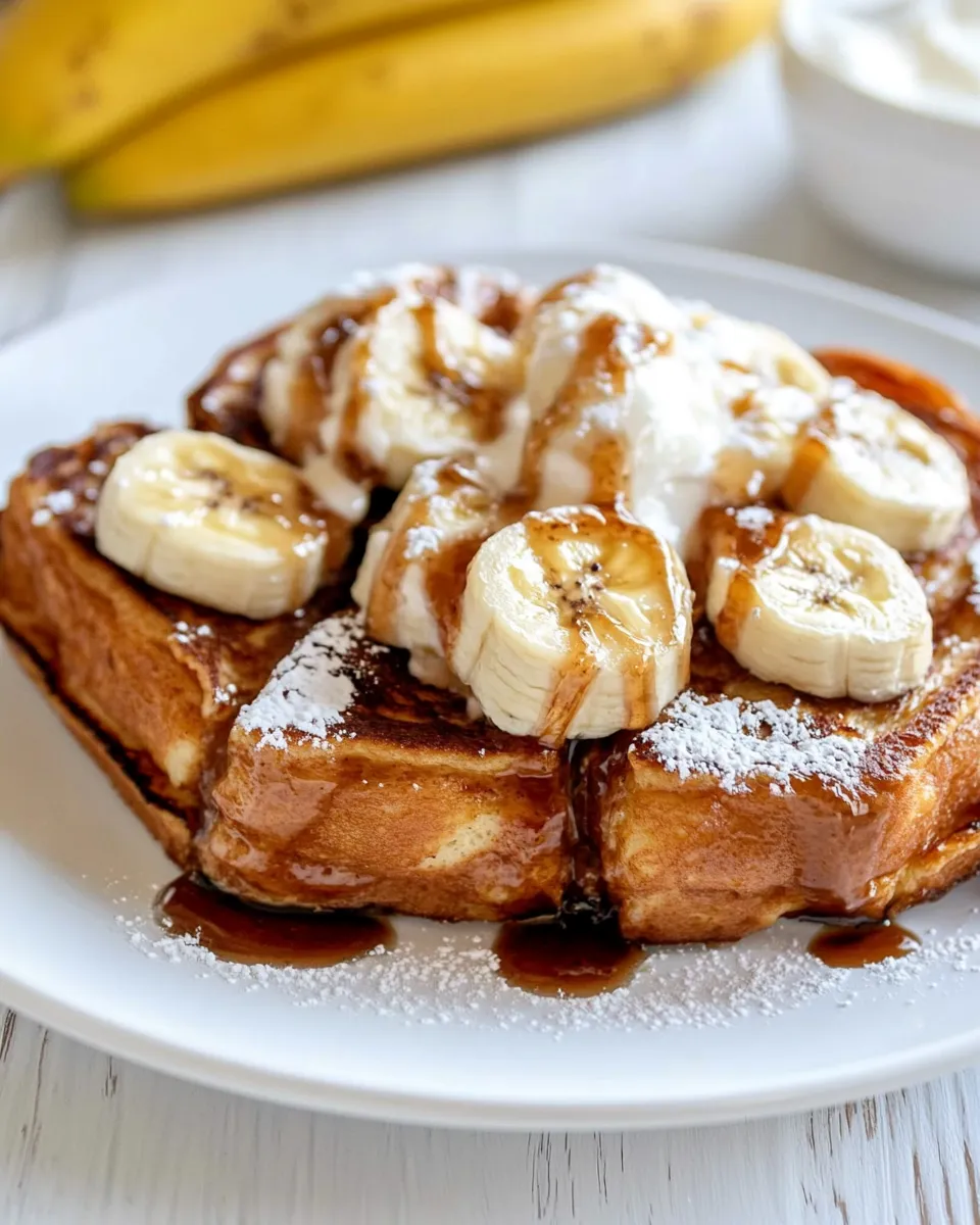 Delicious Banana Bread French Toast shot