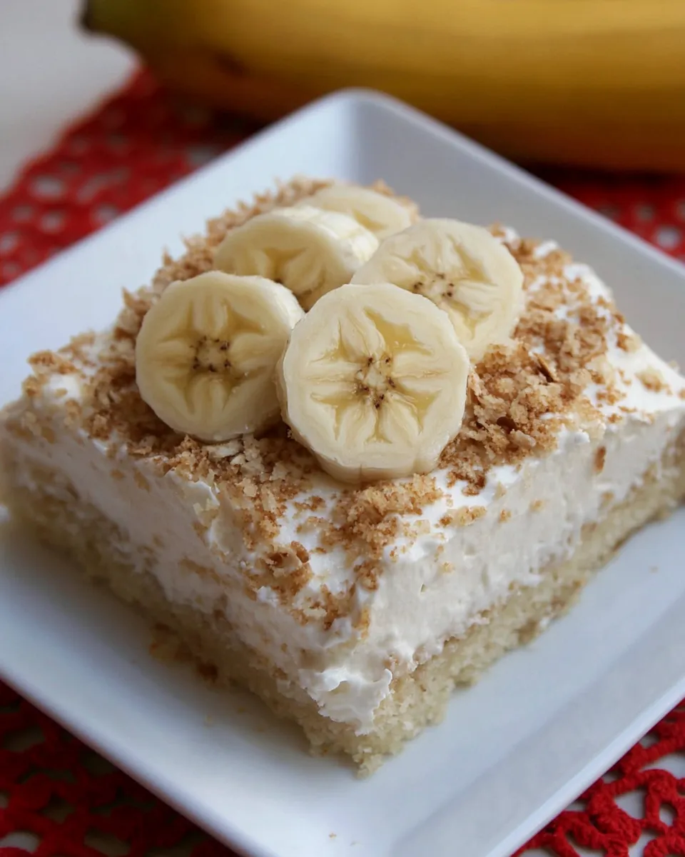 Delicious Banana Tres Leches Cake shot