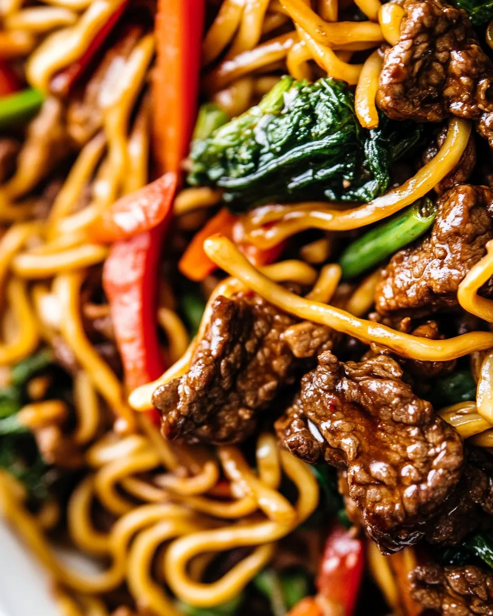 Easy Beef Lo Mein Recipe shot