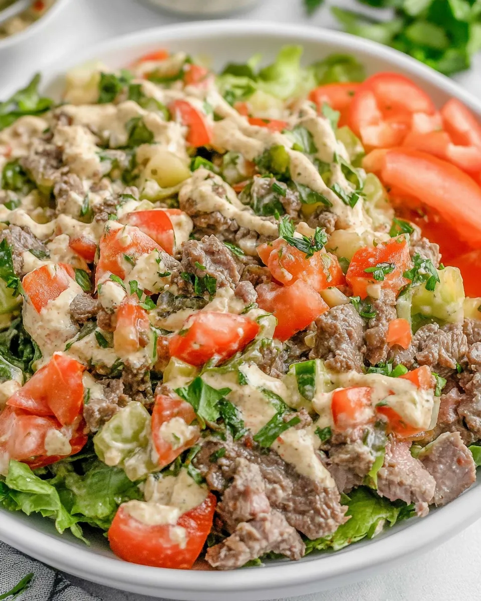Easy Beef Salad (Salata de Boeuf) recipe photo
