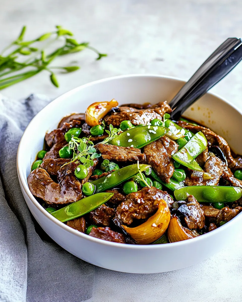 Homemade Beef Snow Pea Skillet photo