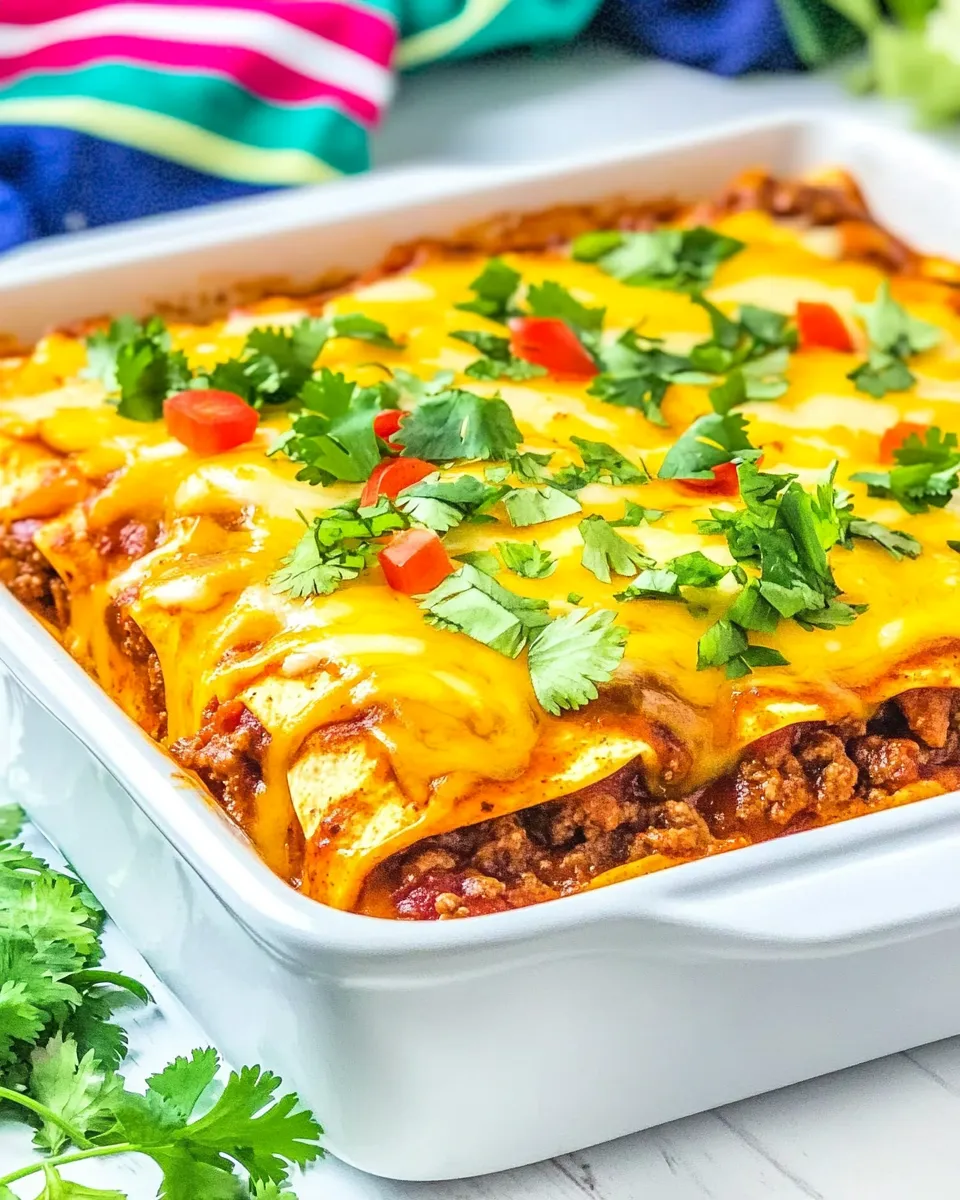 Delicious Beef & Cheese Enchilada Casserole (Low-Carb) recipe image