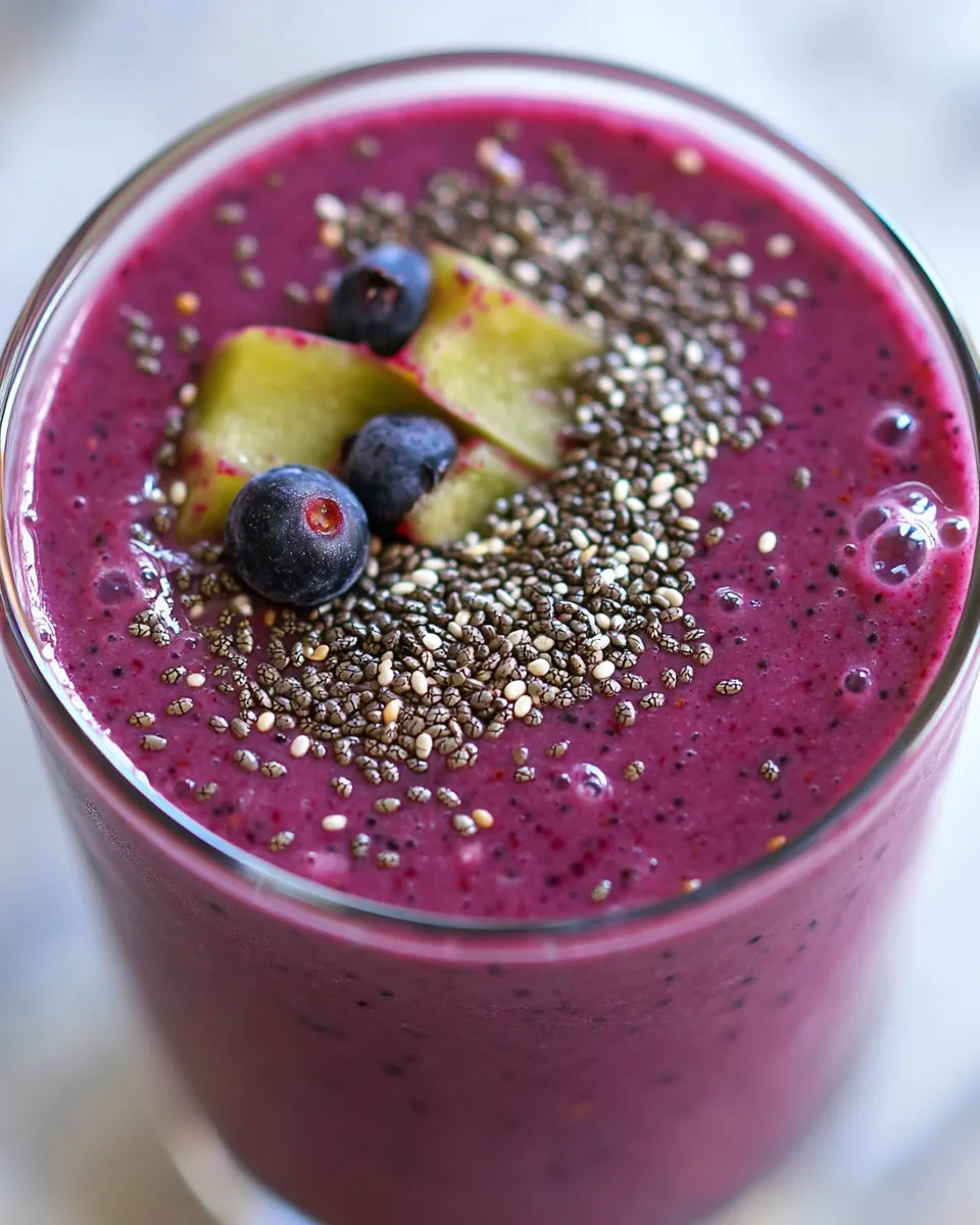 Delicious Berry Chia Seed Beet Smoothie image