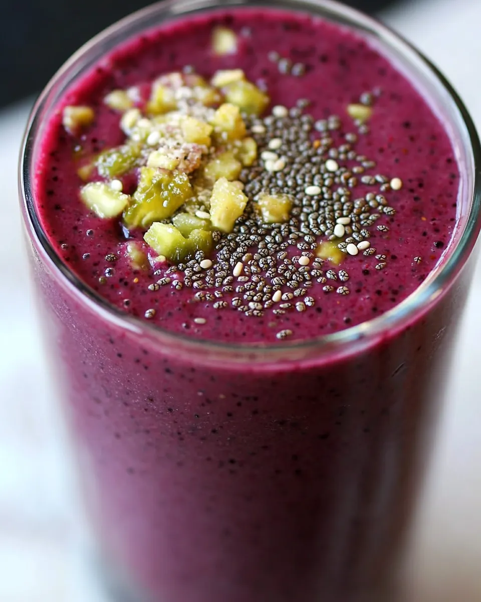 Easy Berry Chia Seed Beet Smoothie recipe photo