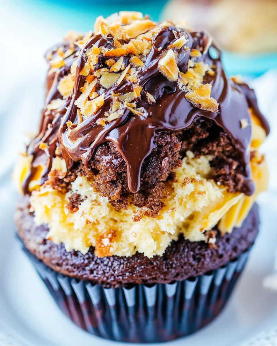 Classic Best German Chocolate Cupcakes image
