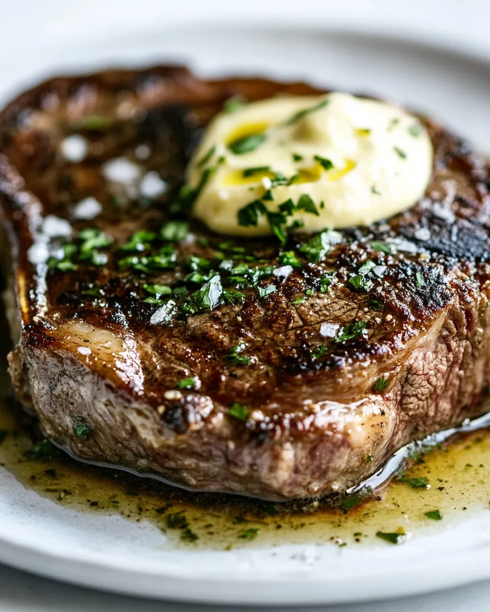 Delicious Best Ribeye Steak shot