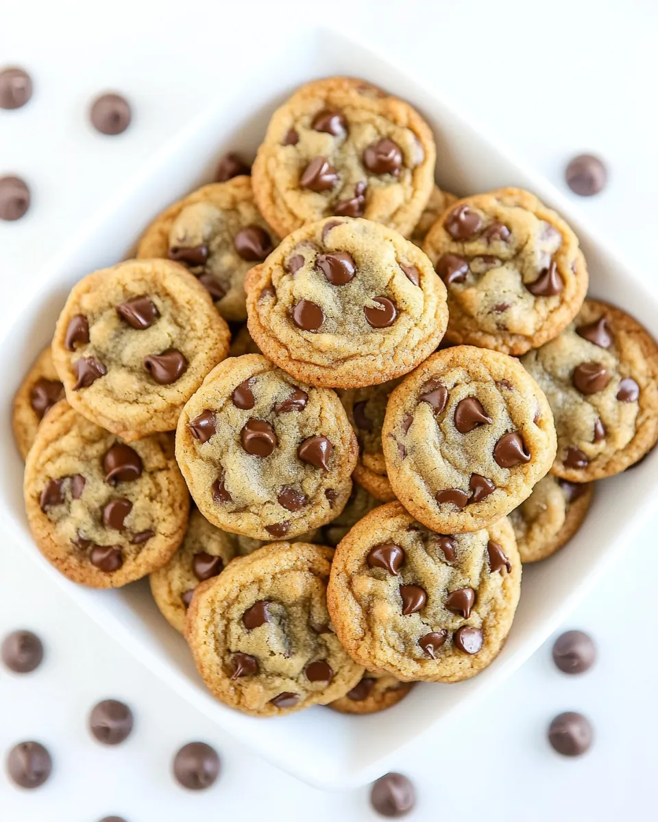 Delicious Bite-Sized Brown Butter Chocolate Chip Cookies shot