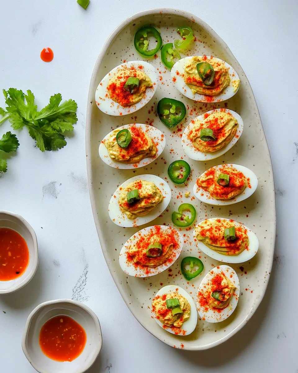 Delicious Bloody Mary Deviled Eggs Recipe image