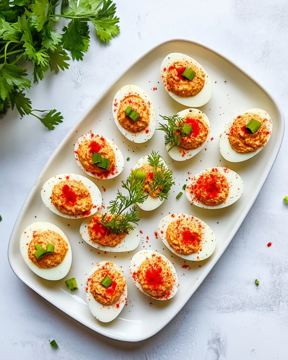 Classic Bloody Mary Deviled Eggs Recipe shot