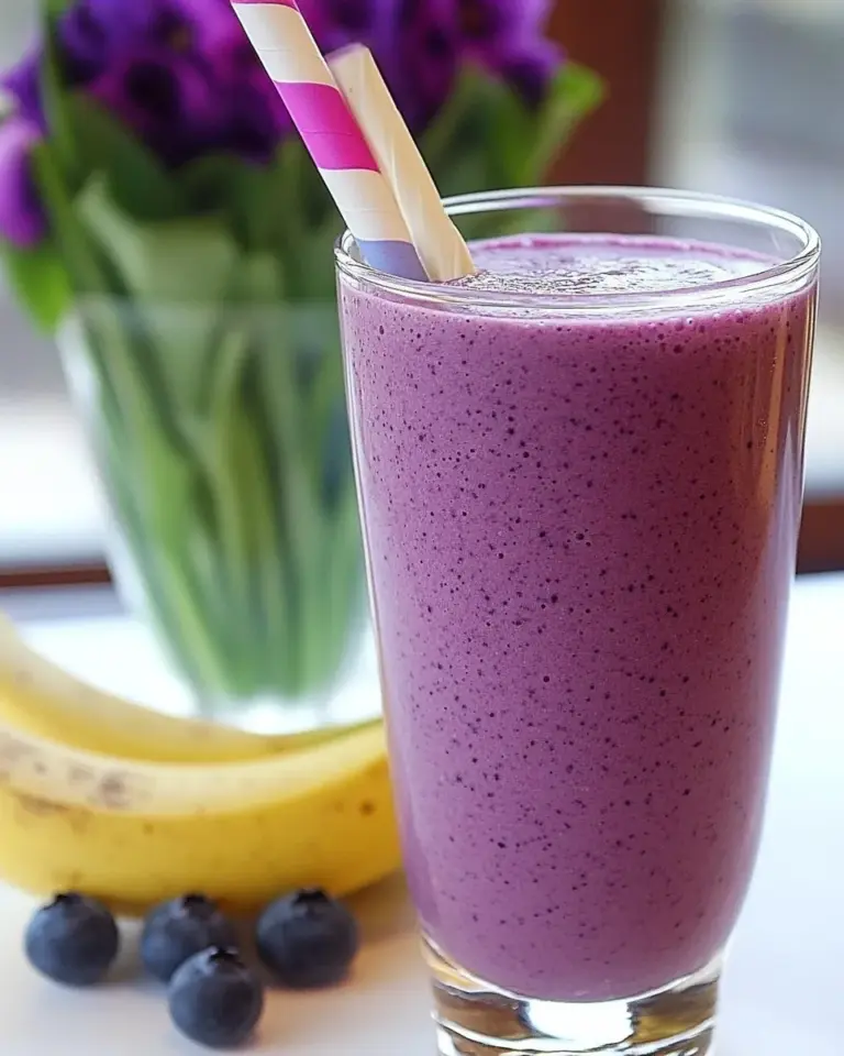 Easy Blueberry Banana PB Smoothie photo