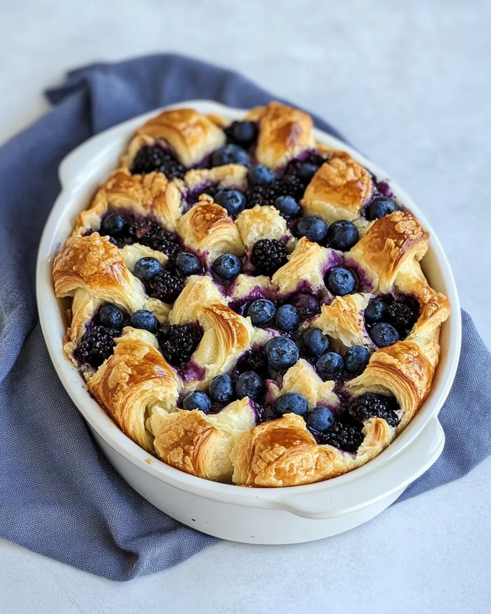 Delicious Blueberry Croissant Puff image
