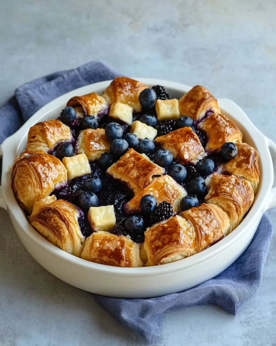 Homemade Blueberry Croissant Puff recipe photo