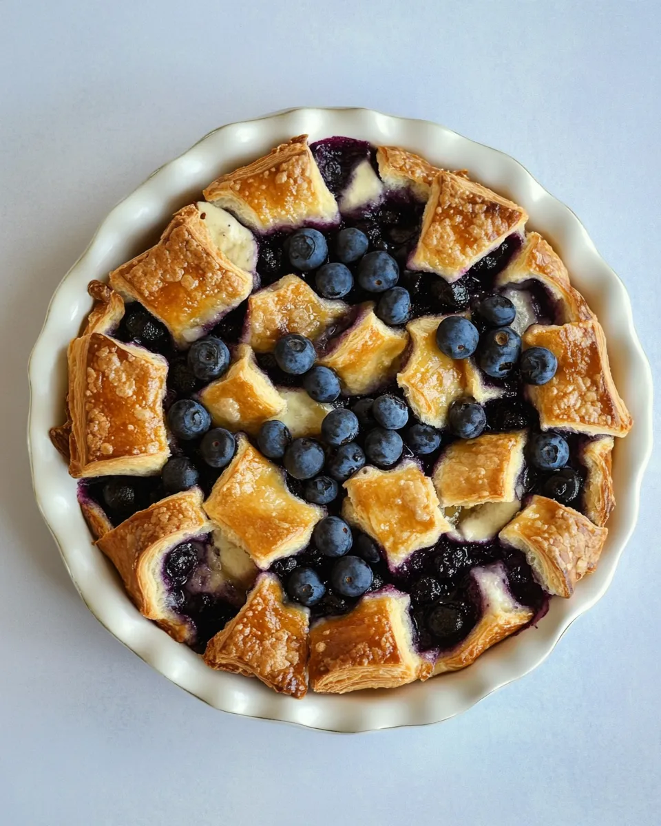 Sweet Blueberry Croissant Puff dish photo