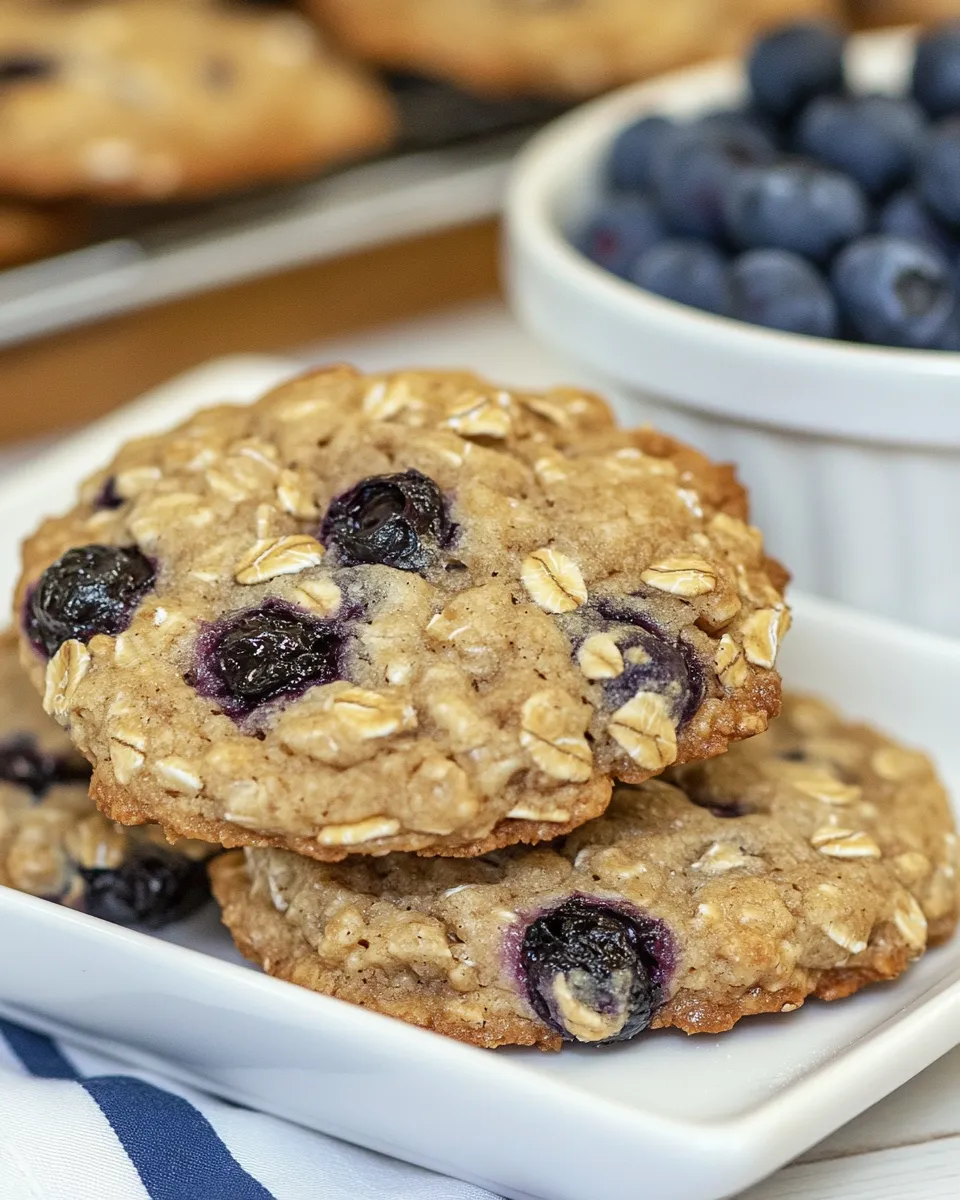 Delicious Blueberry Oatmeal Cookies shot
