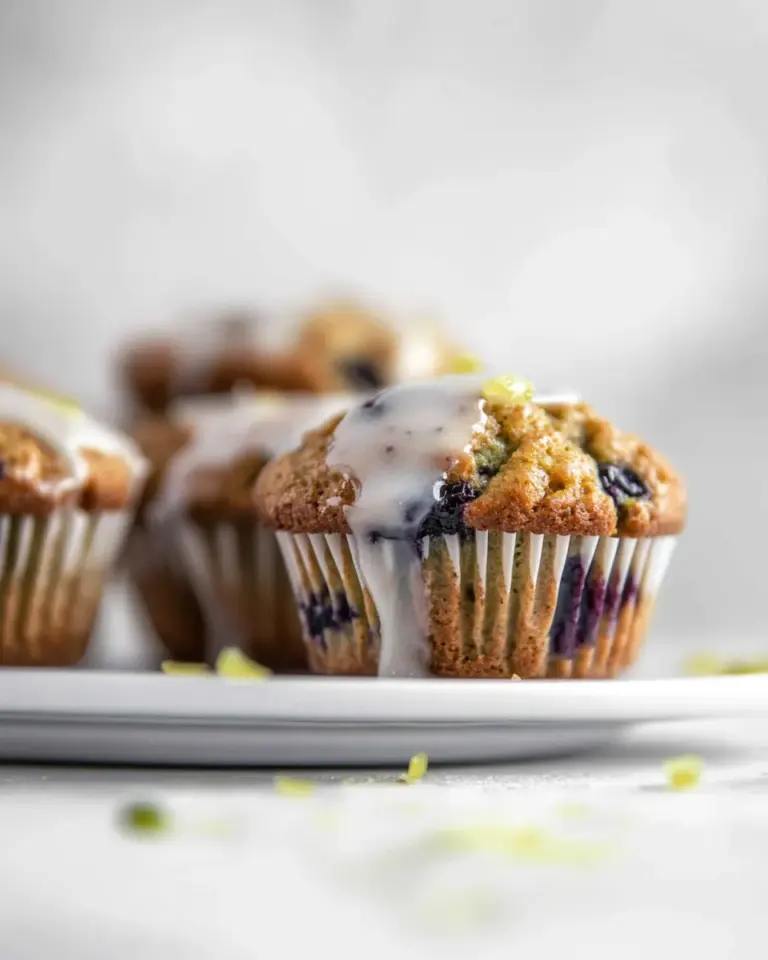 Perfect Blueberry Zucchini Muffins with Lemon Glaze. picture