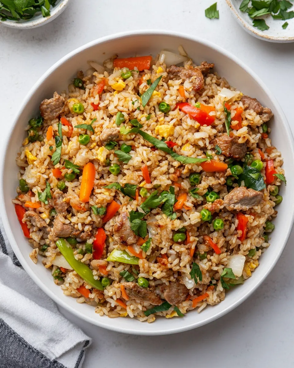 Delicious Breakfast Fried Rice shot