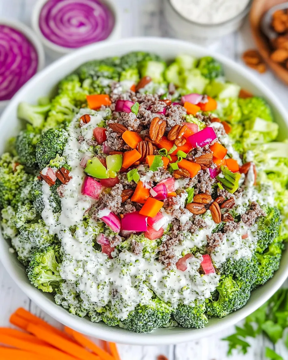 Easy Broccoli Salad Recipe shot