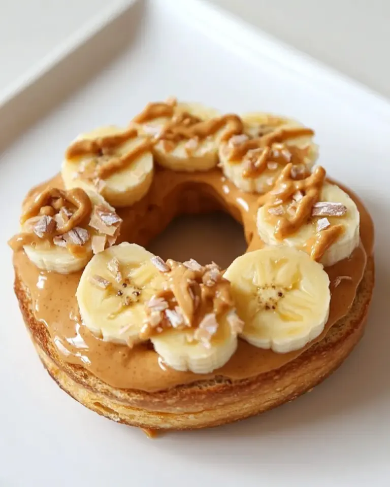 Homemade Bruleed Banana and Peanut Butter Bagel photo