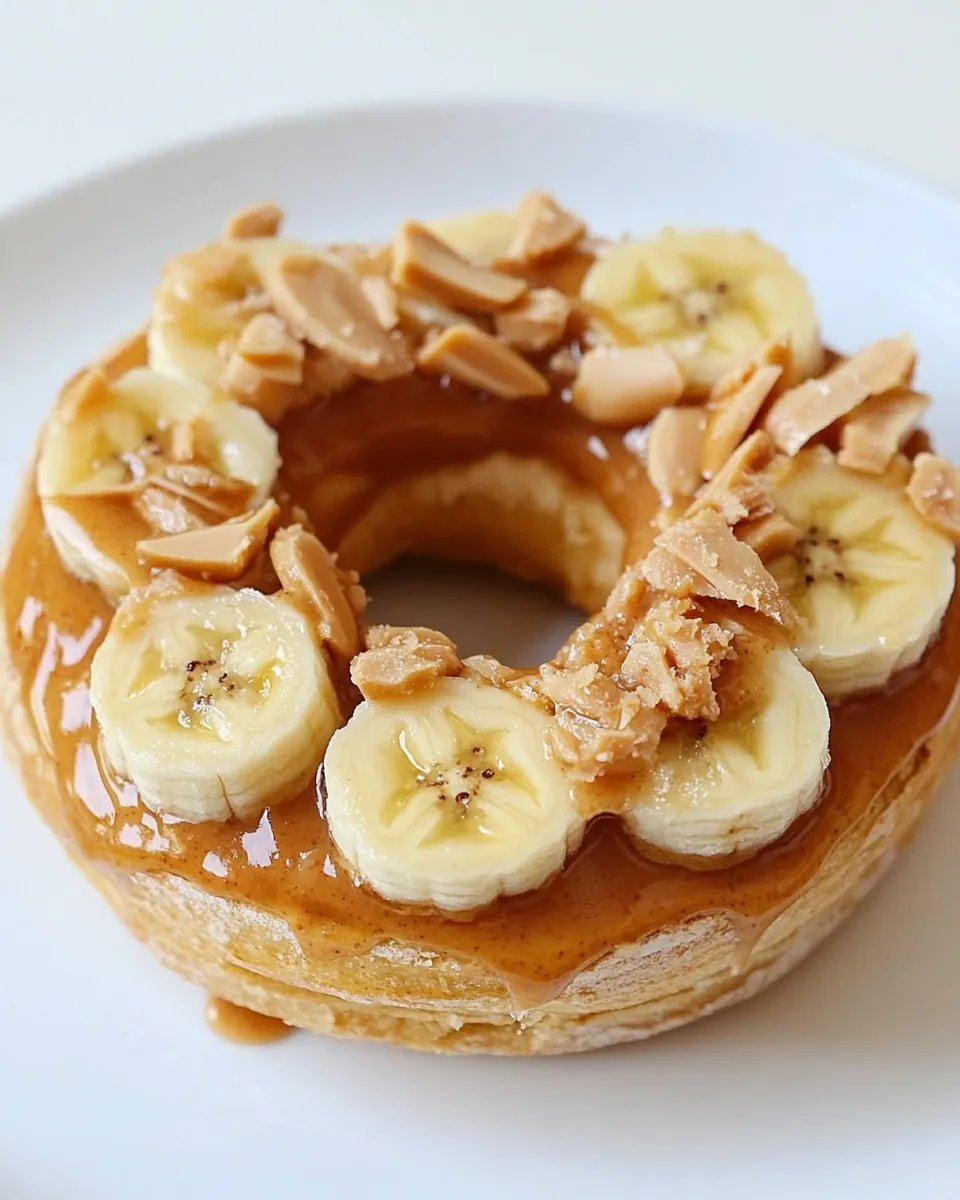 Delicious Bruleed Banana and Peanut Butter Bagel shot