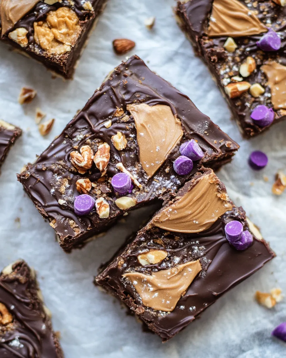 Healthy Buckeye Crunch Bars. photo