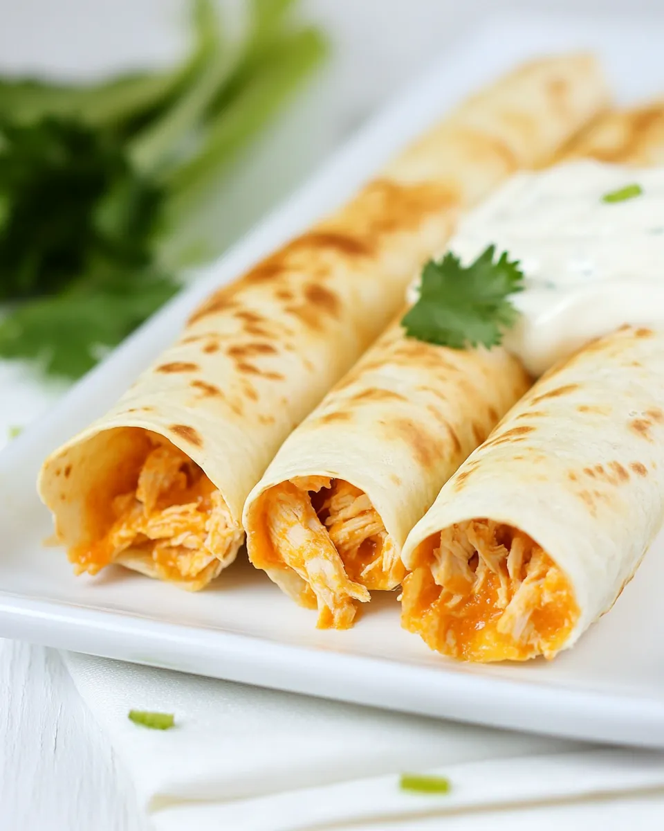 Homemade Buffalo Chicken Taquitos photo